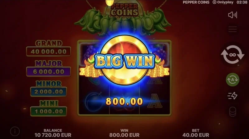 Pepper Coins – didelis laimėjimas 3×3 tinklelyje