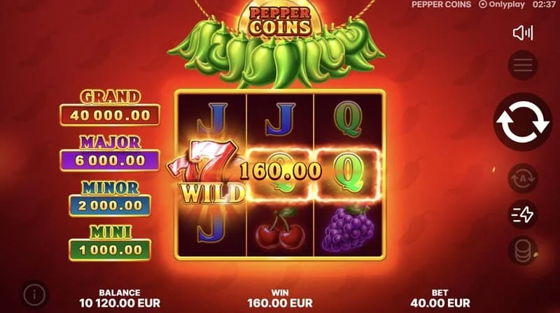 Pepper Coins – Wild ir laimėjimo kombinacija
